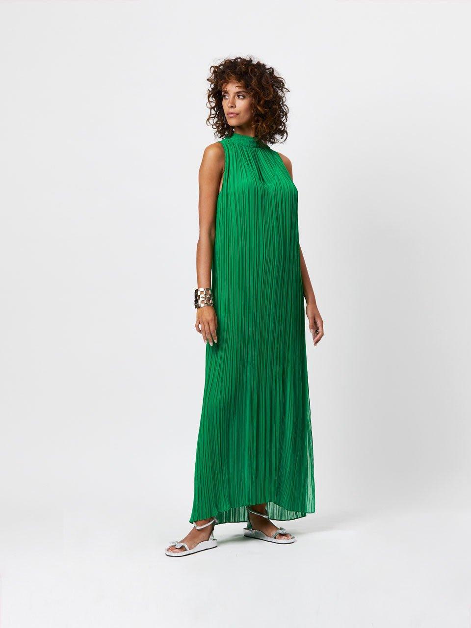 Dante6 - Trixie Pleated Maxi Dress Ultra Green - No22 Damplassen