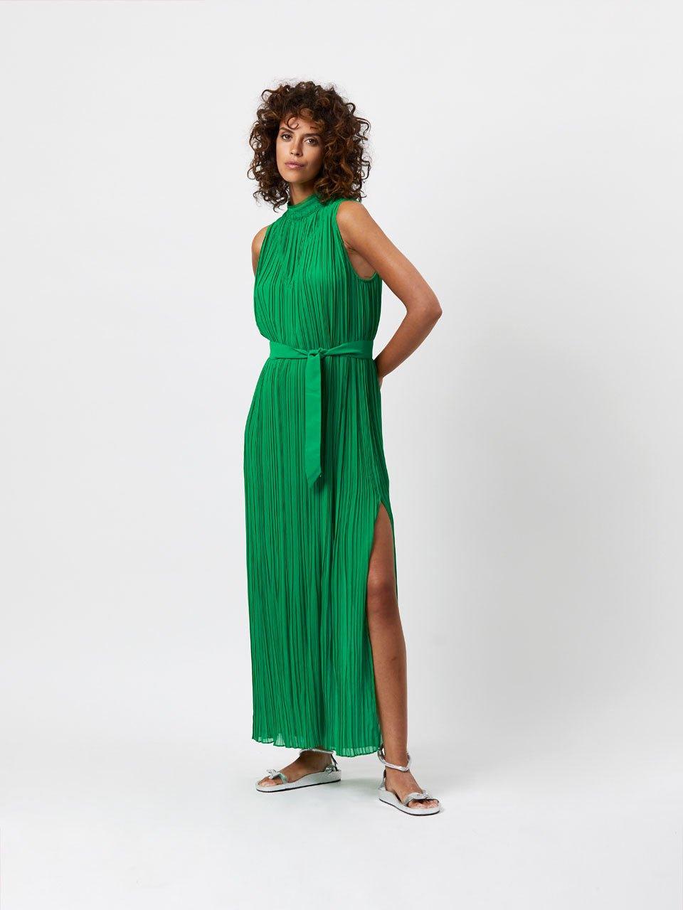 Dante6 - Trixie Pleated Maxi Dress Ultra Green - No22 Damplassen