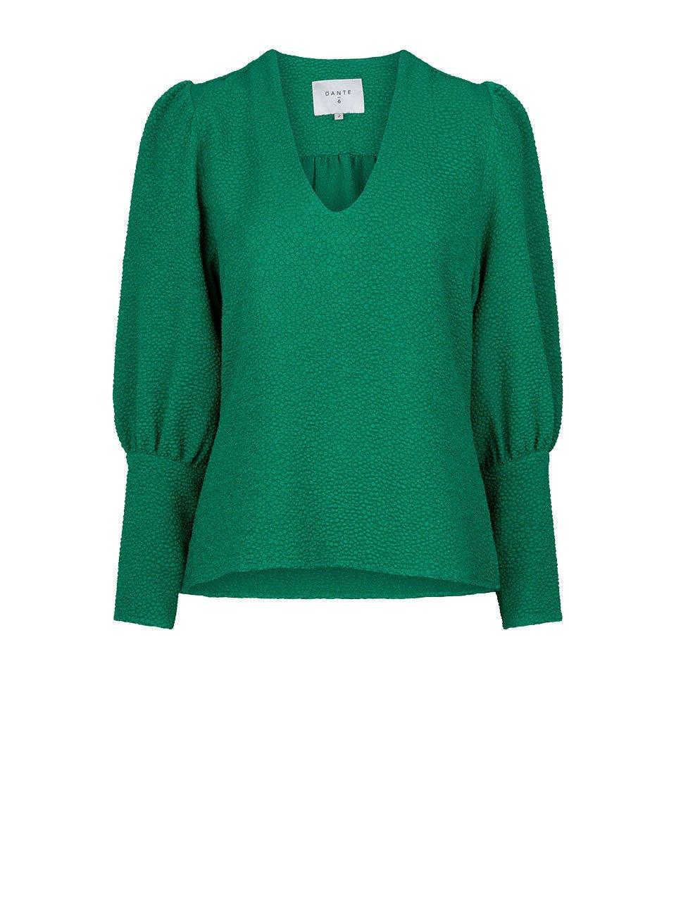 Valentin Structure Blouse Green - No22 Damplassen