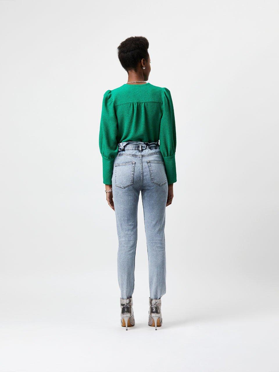 Valentin Structure Blouse Green - No22 Damplassen