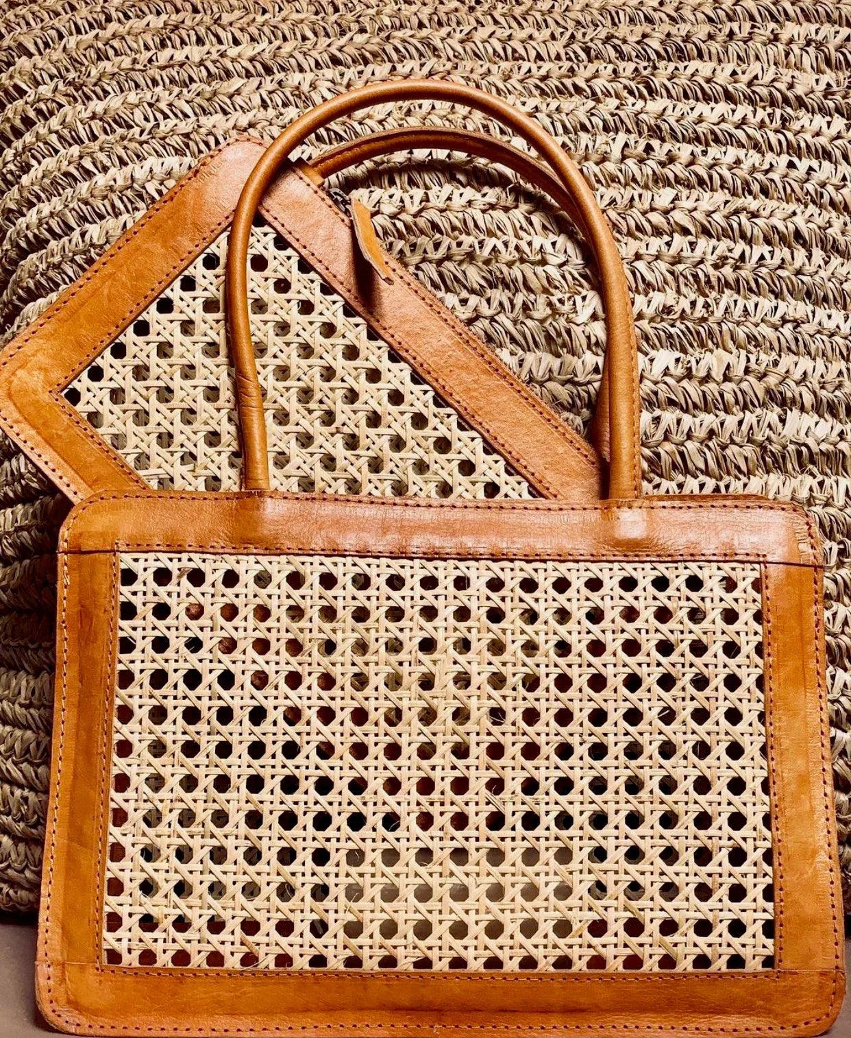 Veske med skinnhank Cognac - No22 Damplassen