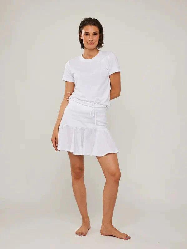 ella&il - Villie Linen Skirt White - No22 Damplassen