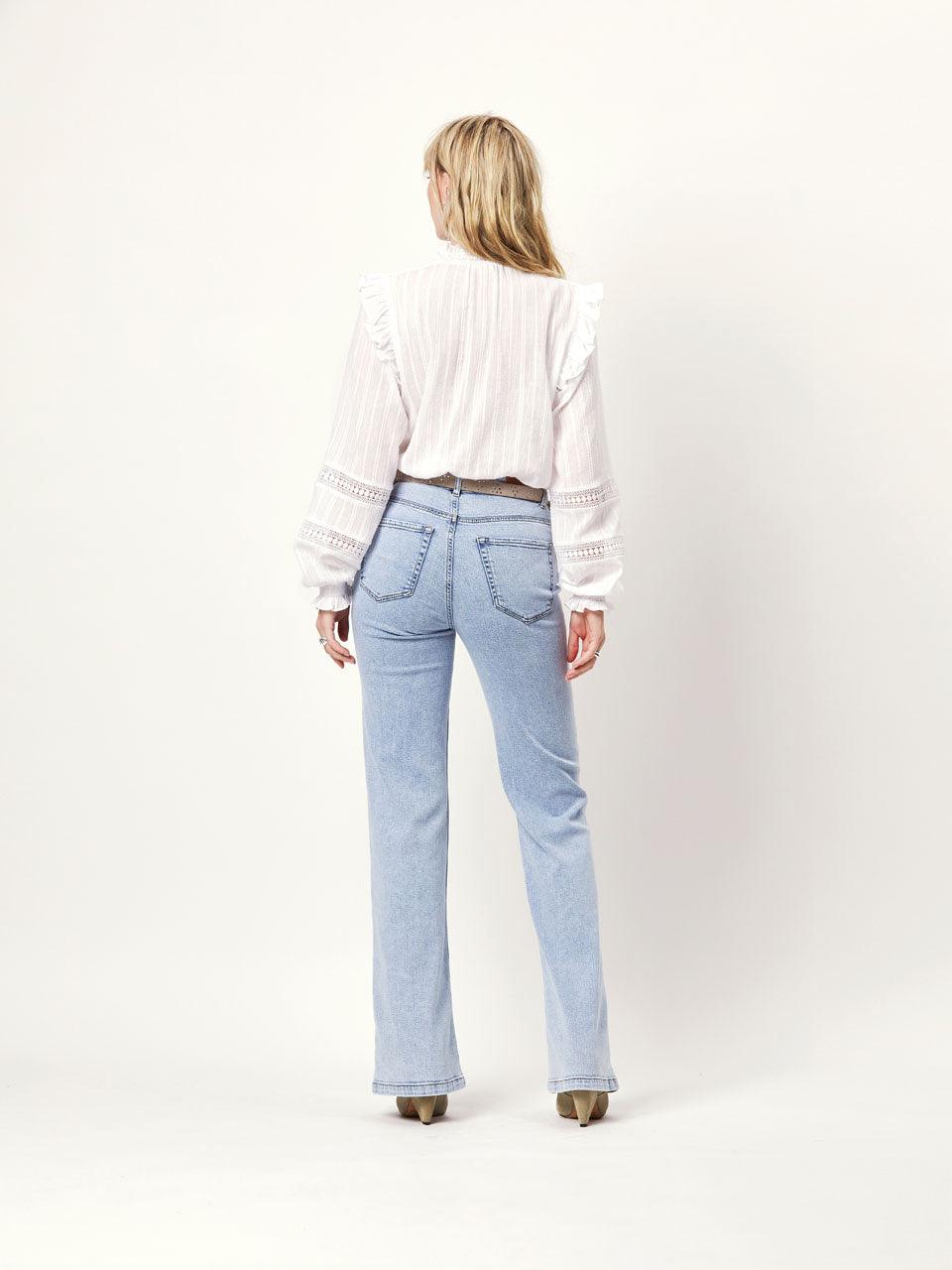 Vivi Ruffled Top Optic White - No22 Damplassen