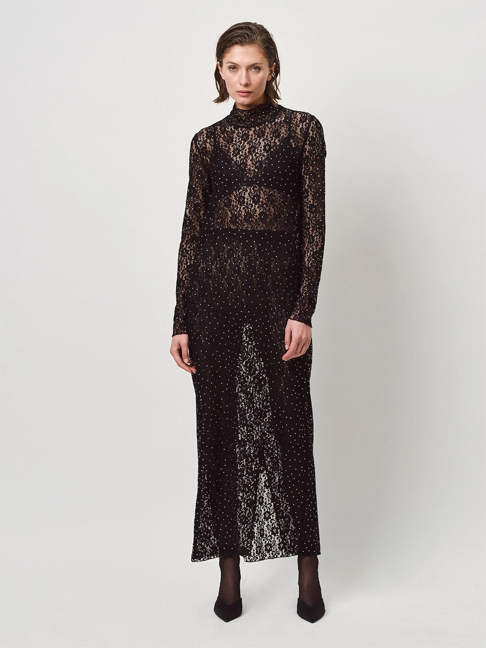 Volcan Lace Dress Black - No22 Damplassen