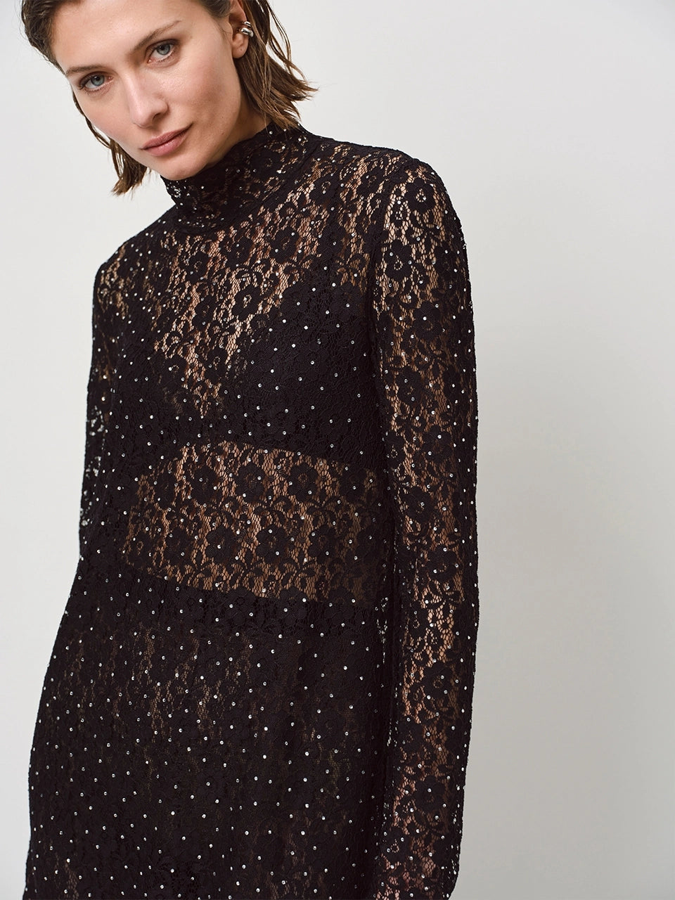 Volcan Lace Dress Black - No22 Damplassen