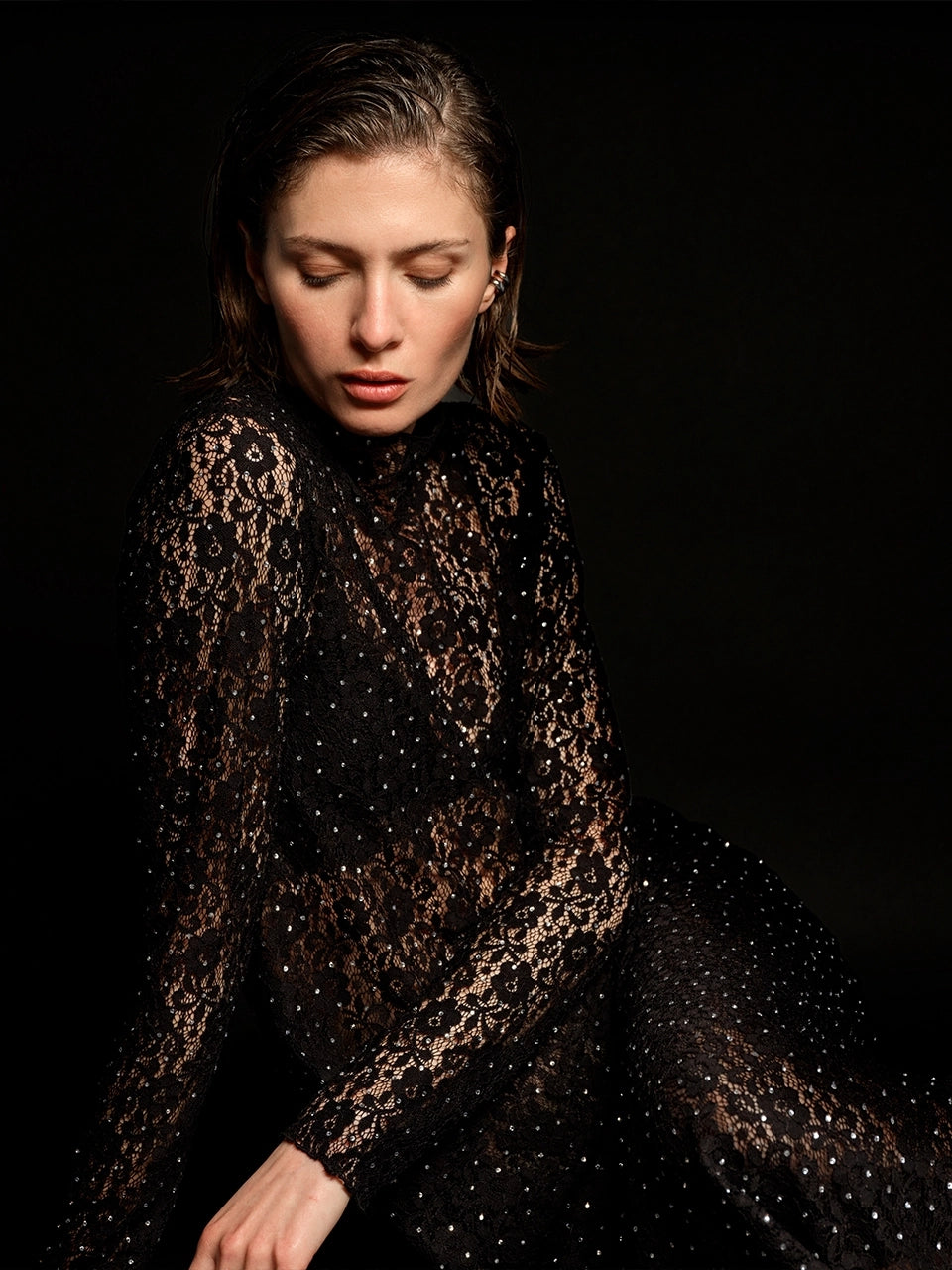 Volcan Lace Dress Black - No22 Damplassen