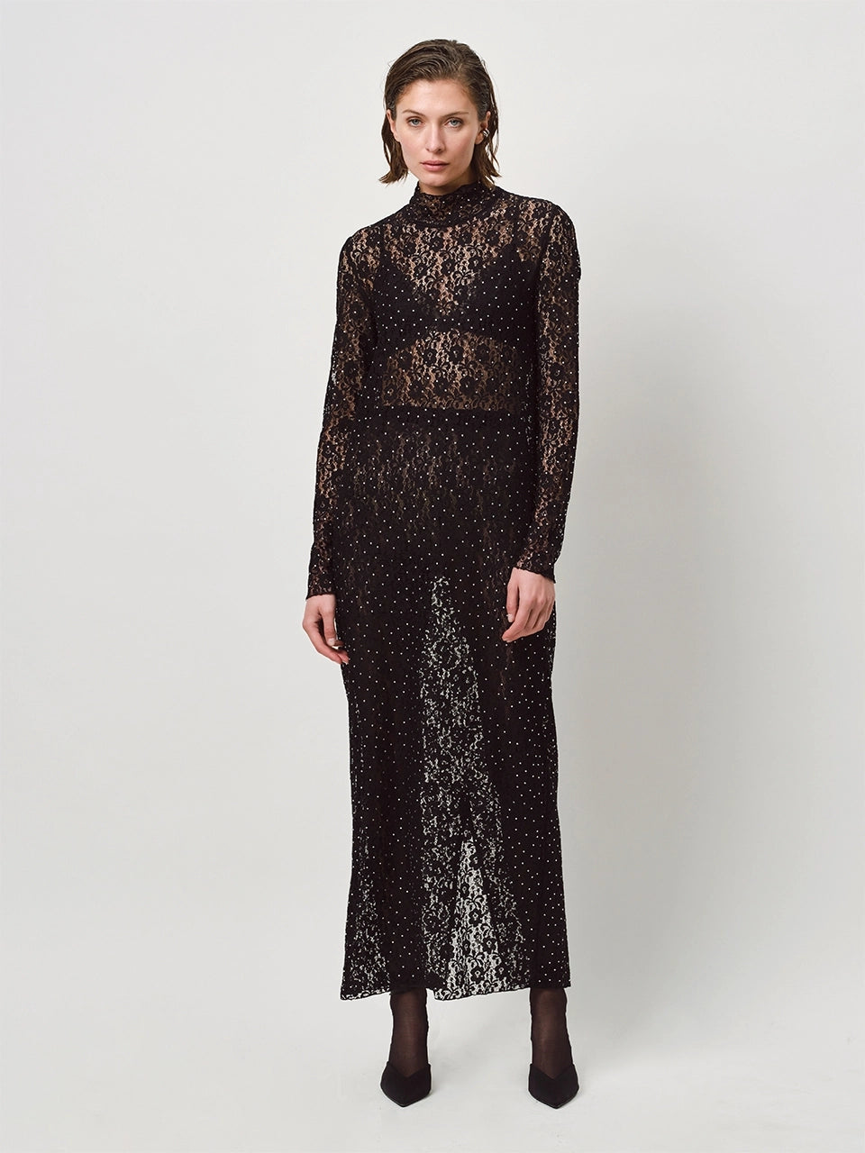 Volcan Lace Dress Black - No22 Damplassen