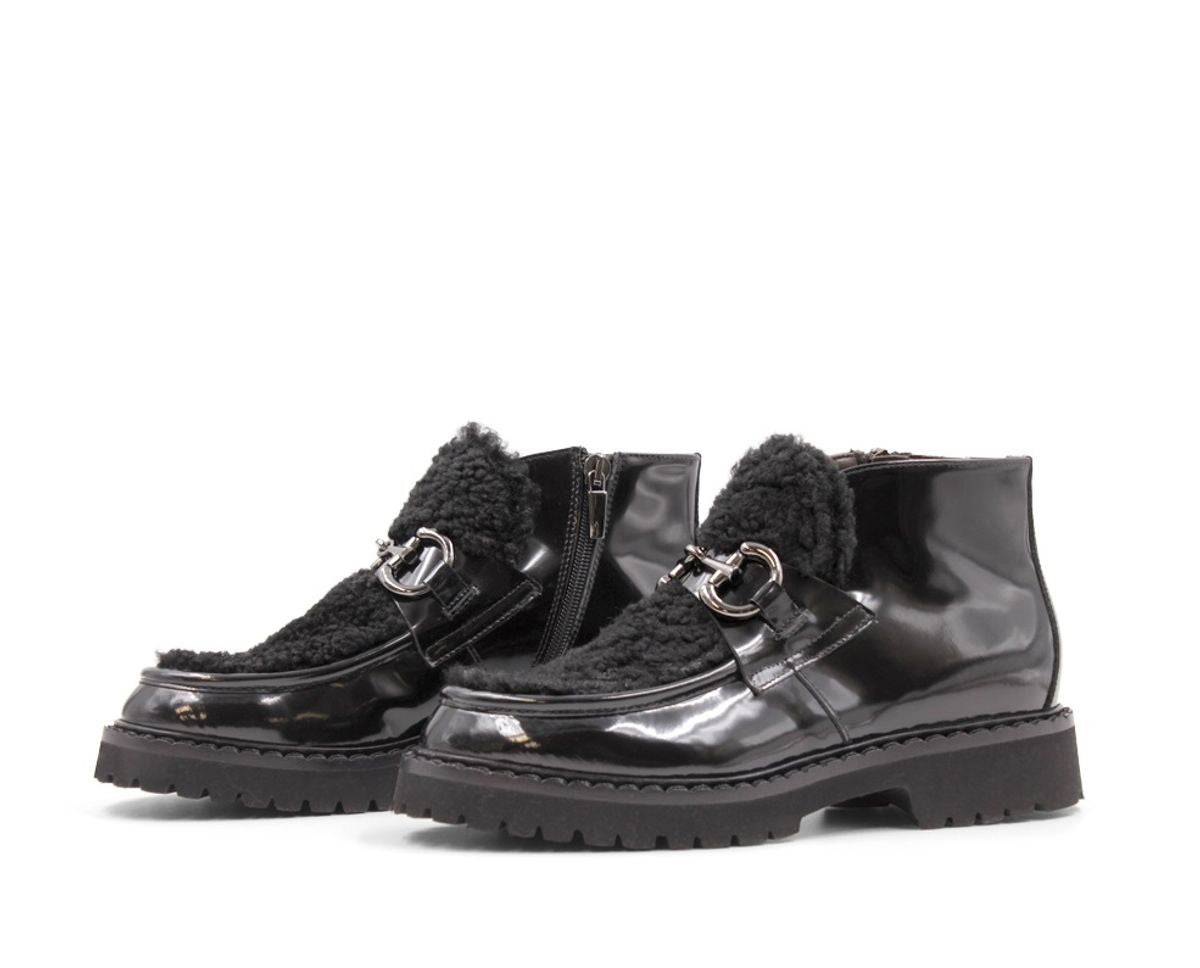 Sankar Shearling Loafers Black