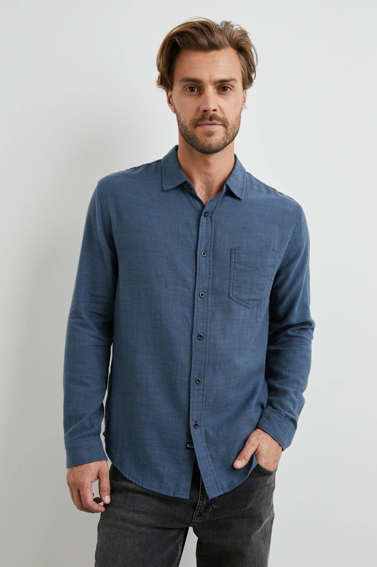 Wyatt Shirt Sea Blue - No22 Damplassen