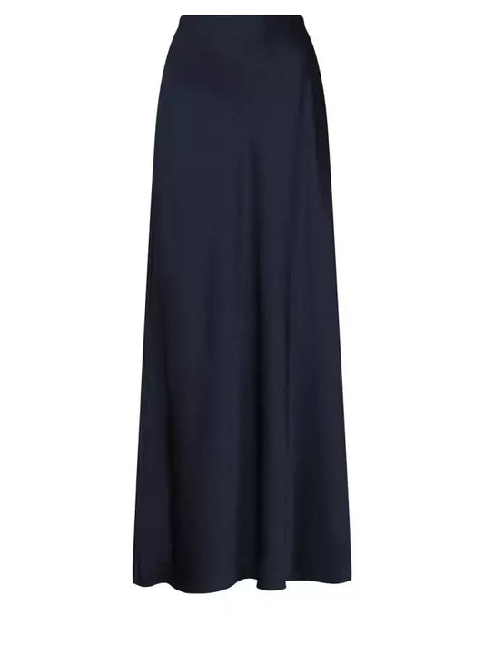 Ylva Creased Satin Maxi Skirt Nocturnal Blue - No22 Damplassen