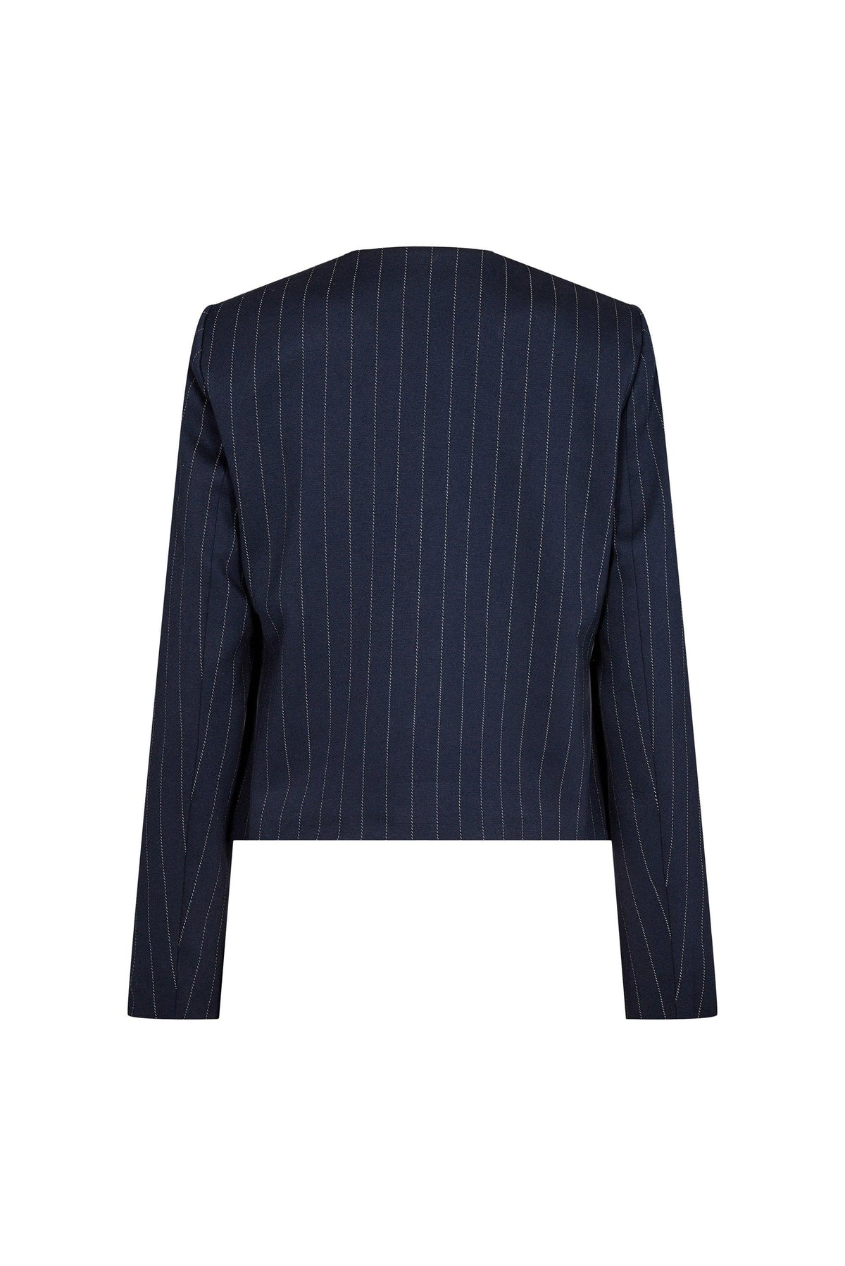Zoe Pocket Jacket Navy/White Pinstripe - No22 Damplassen