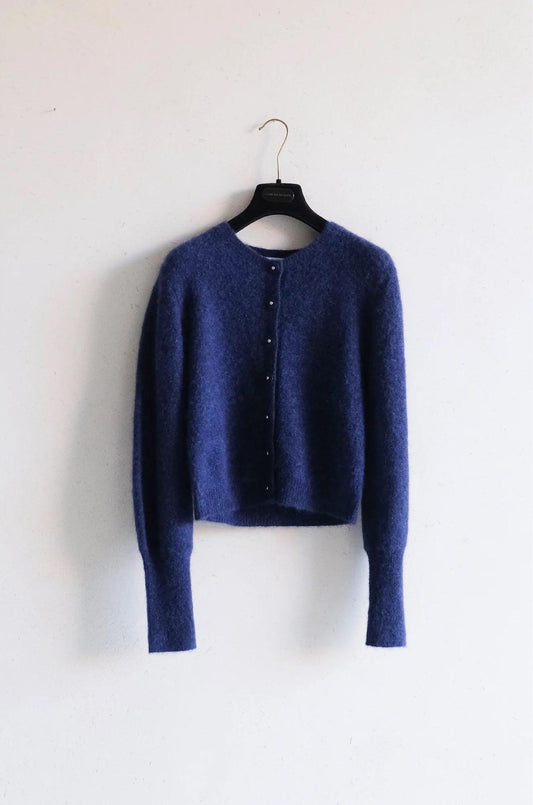 Cashmohair Petit Cardigan Indigo Blue - No22 Damplassen