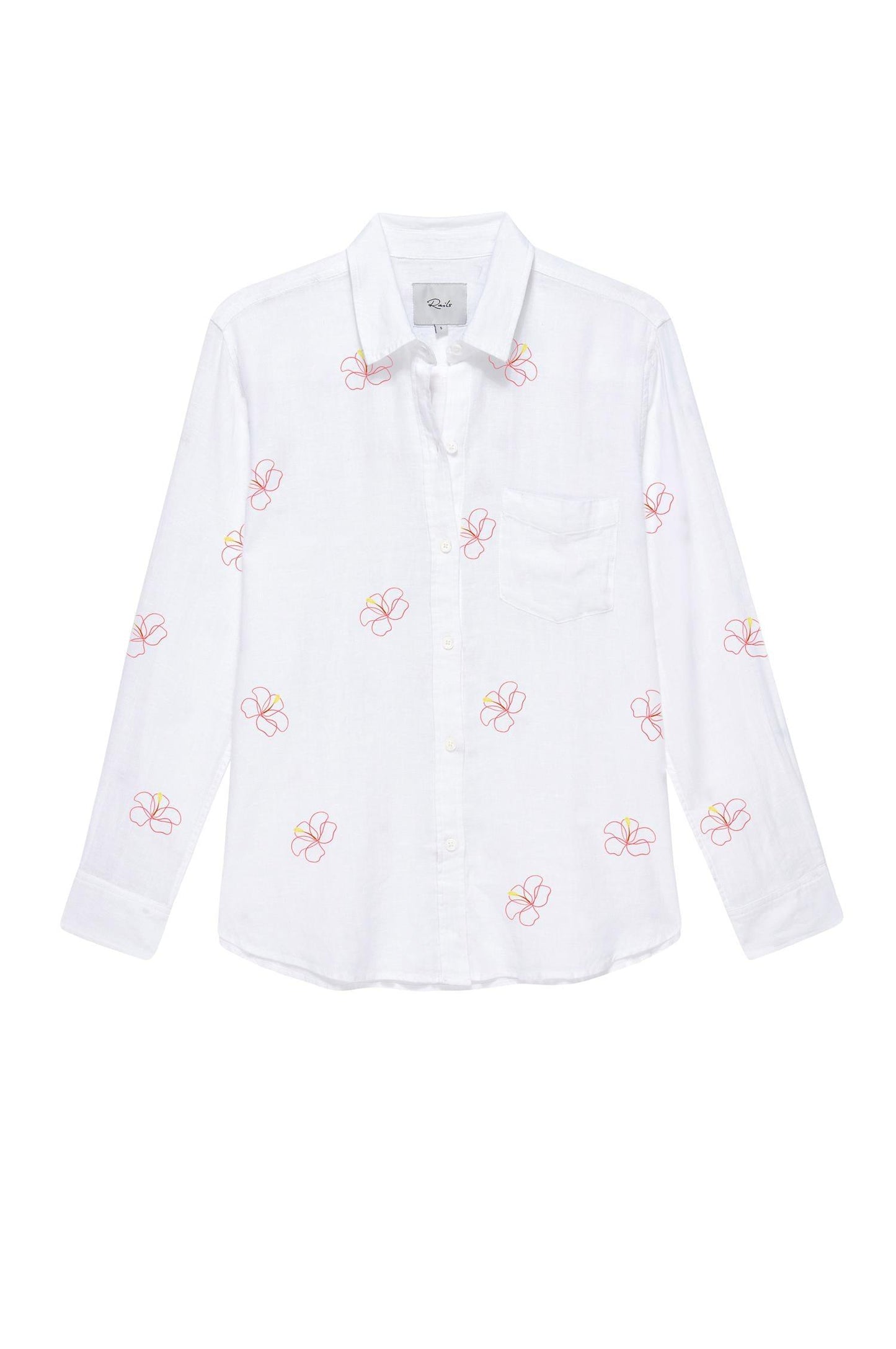 Charli Shirt Hibiscus Embroidery - No22 Damplassen