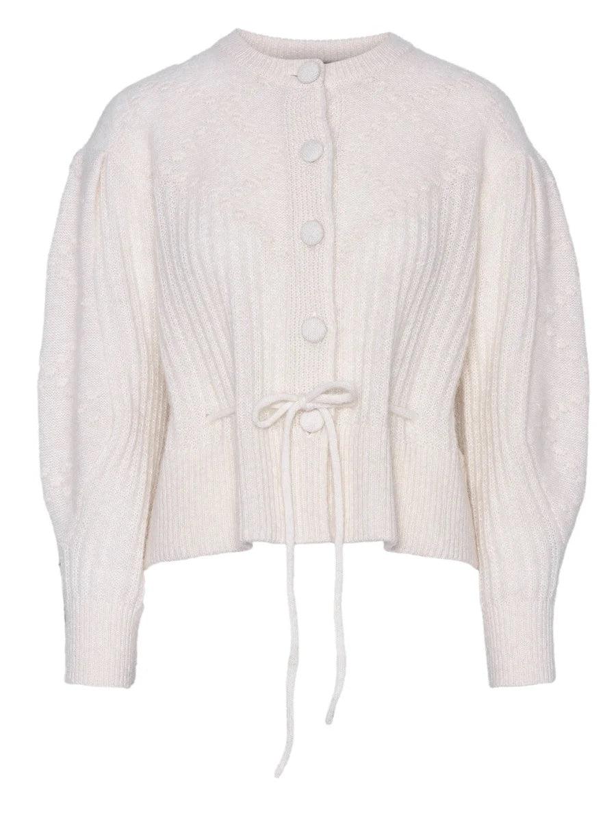 Elma Mohair Cardigan White - No22 Damplassen