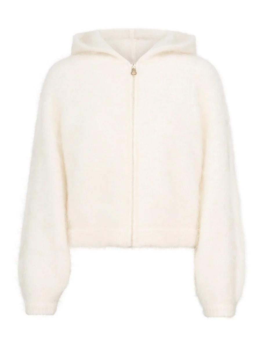 Hedda Chunky Cardigan White - No22 Damplassen