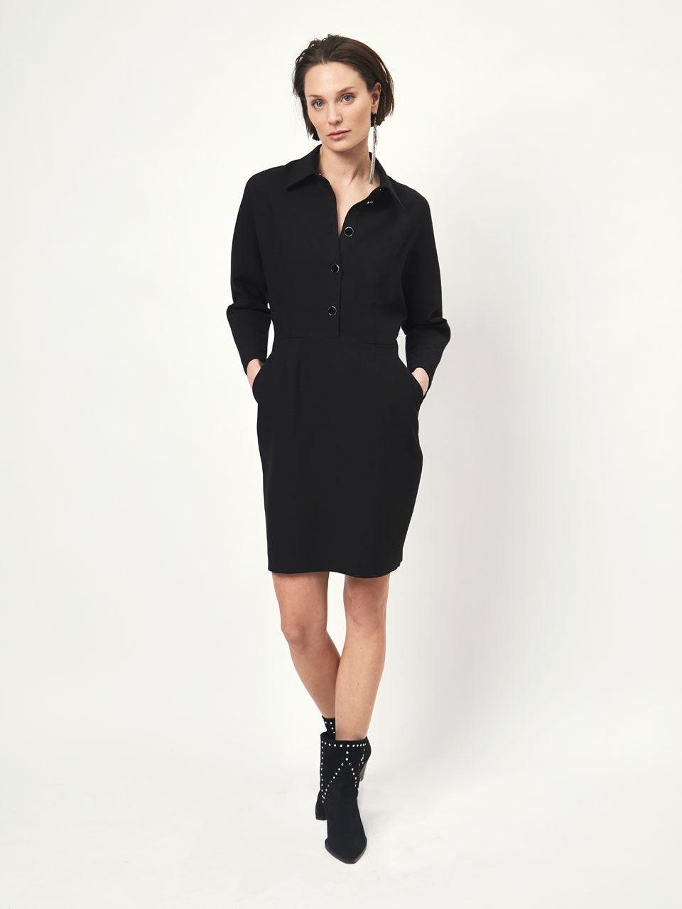 Josiah Bat Sleeve Dress Raven - No22 Damplassen
