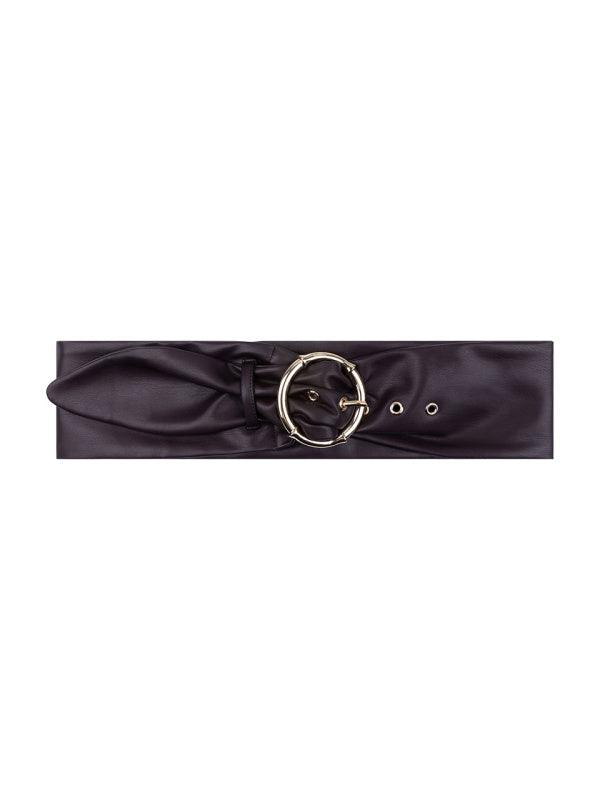 Juhl Faux Leather Belt Dark Grape - No22 Damplassen