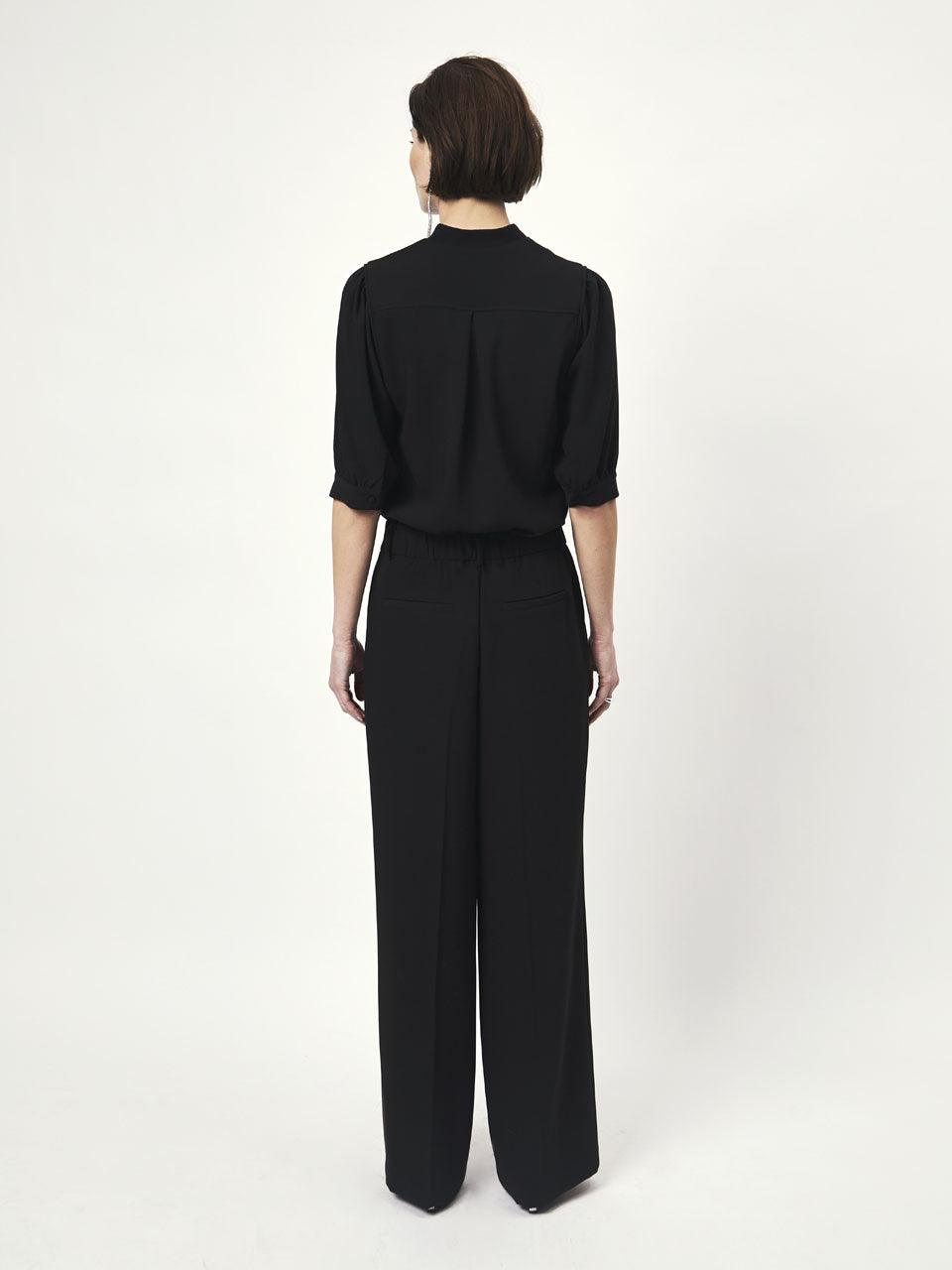 Malina V-Neck Top Raven - No22 Damplassen