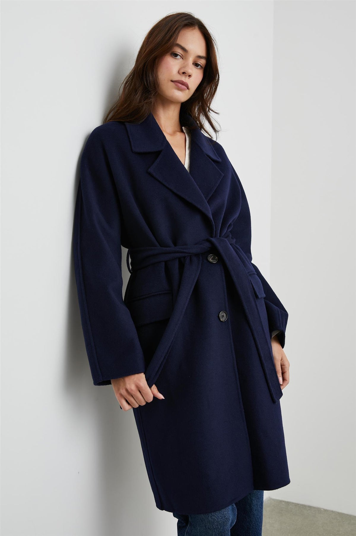 Marta Navy Coat - No22 Damplassen
