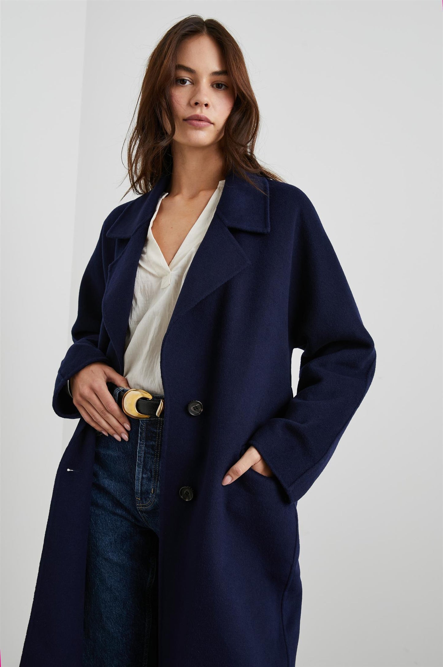 Marta Navy Coat - No22 Damplassen