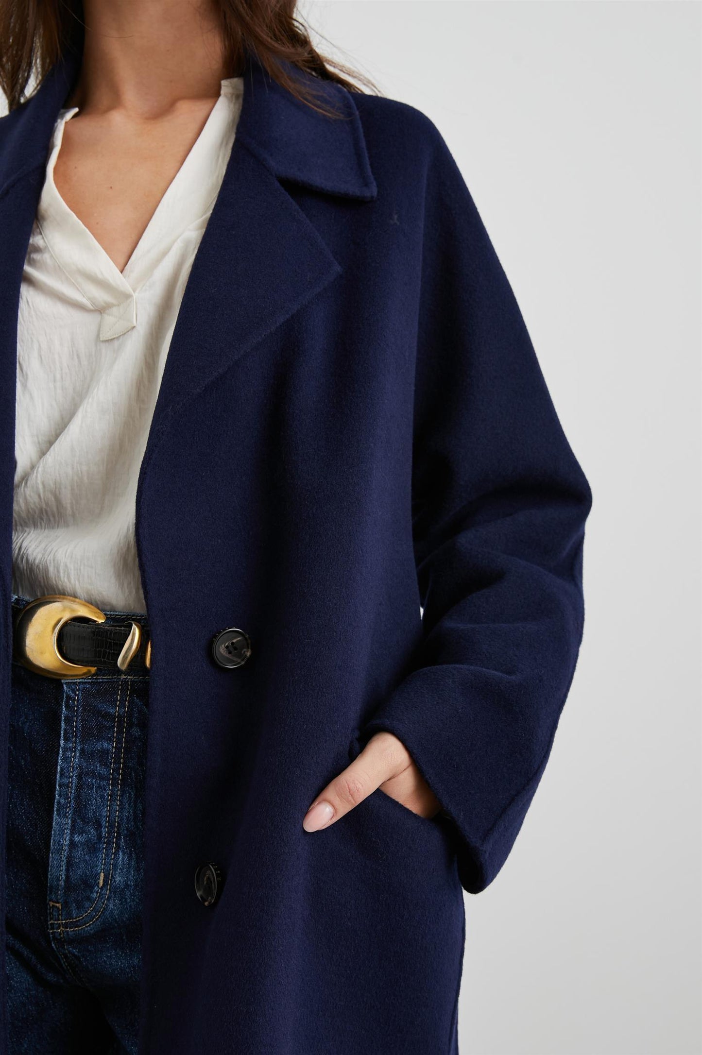 Marta Navy Coat - No22 Damplassen