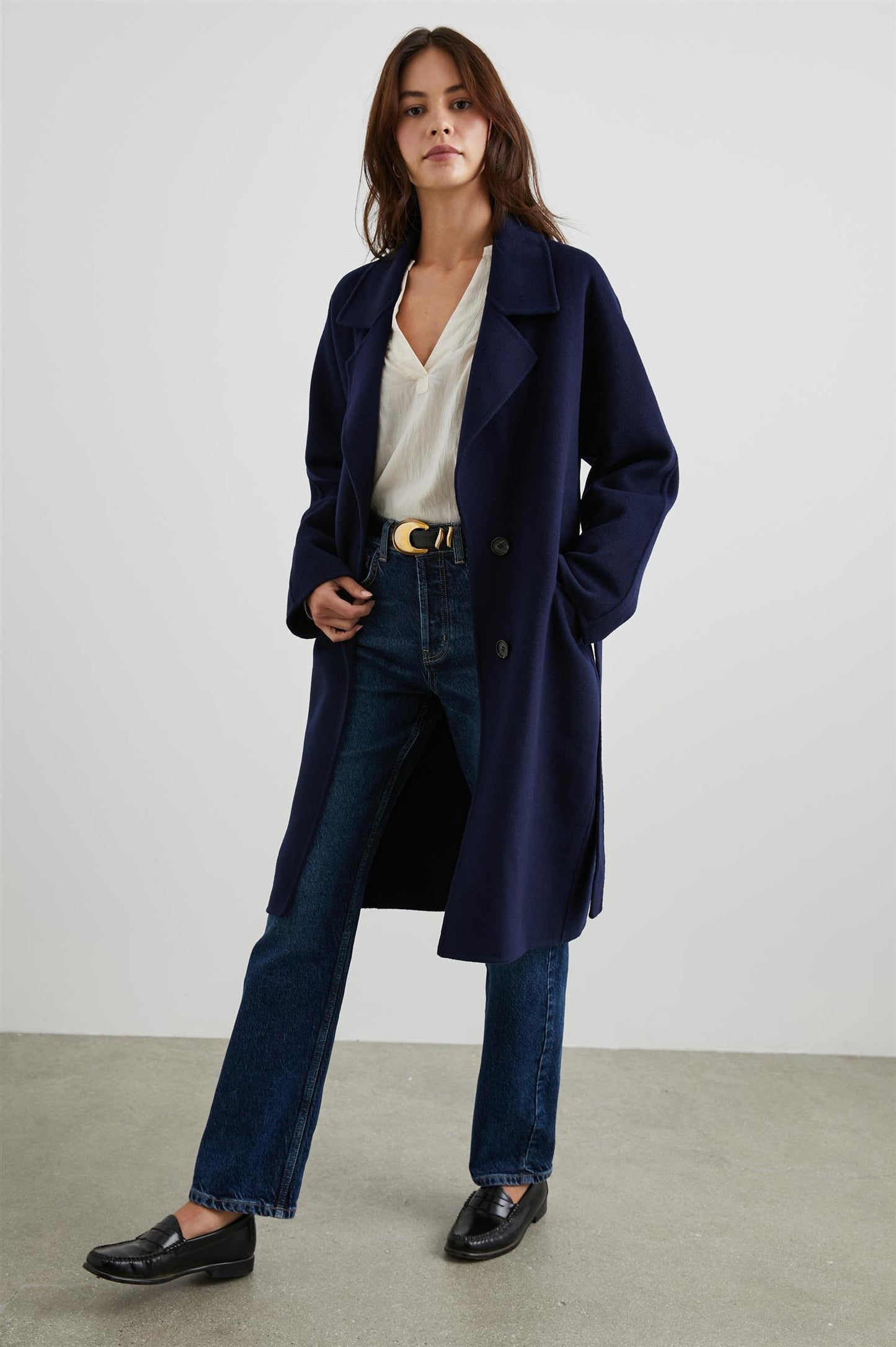 Marta Navy Coat - No22 Damplassen