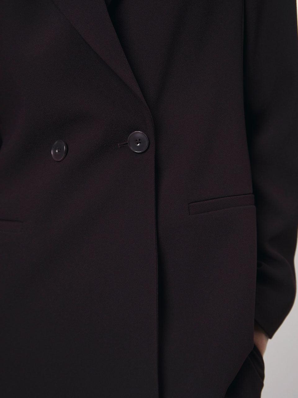 Memoire Belted Blazer Dark Grape - No22 Damplassen