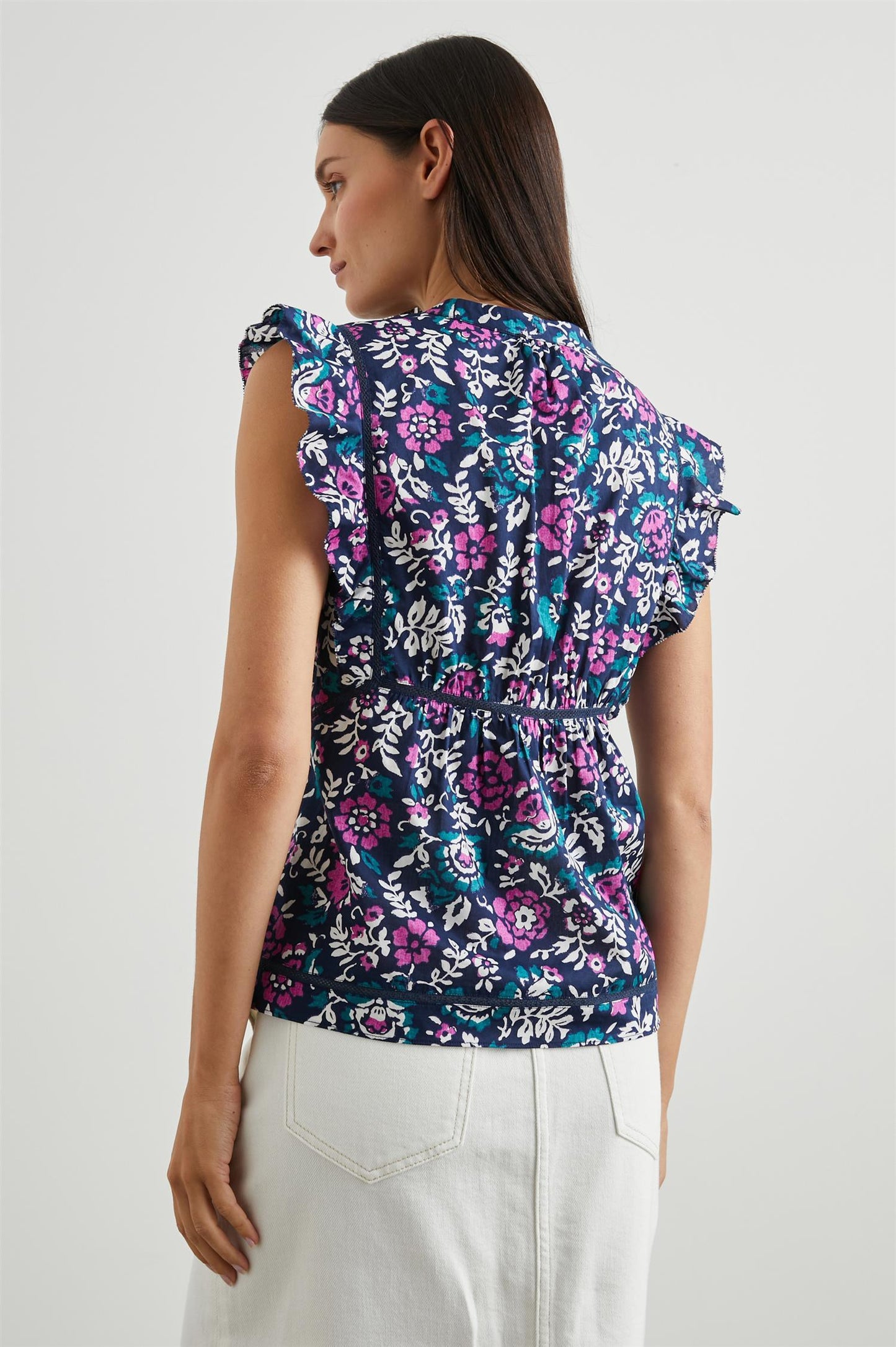 Misha Top Woodblock Floral - No22 Damplassen