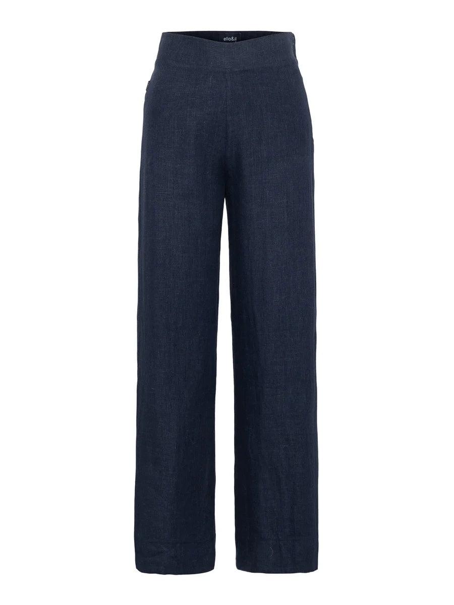 Molly Linen Pants Navy - No22 Damplassen