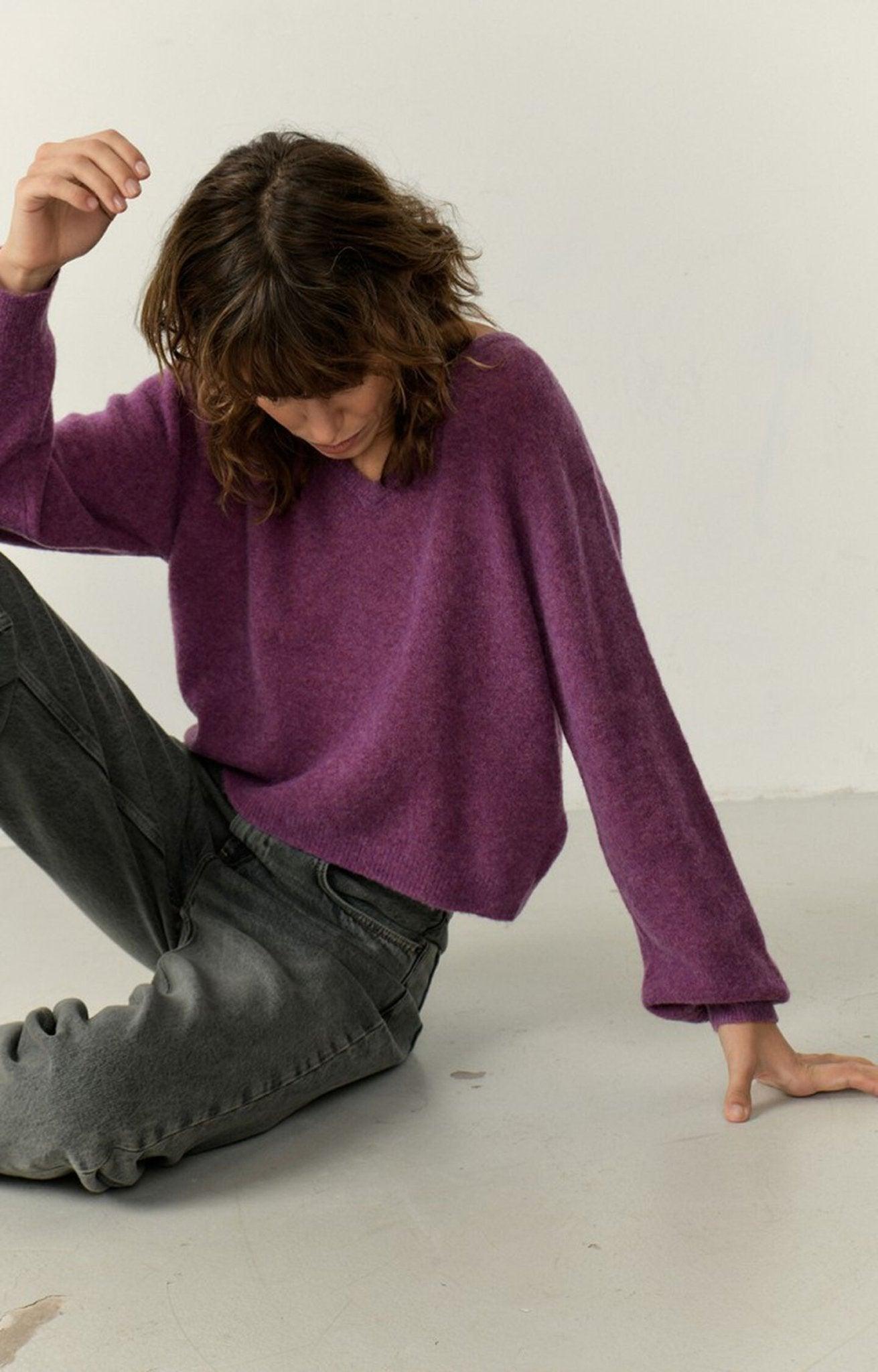 Razpark Jumper Violine Multimelange - No22 Damplassen
