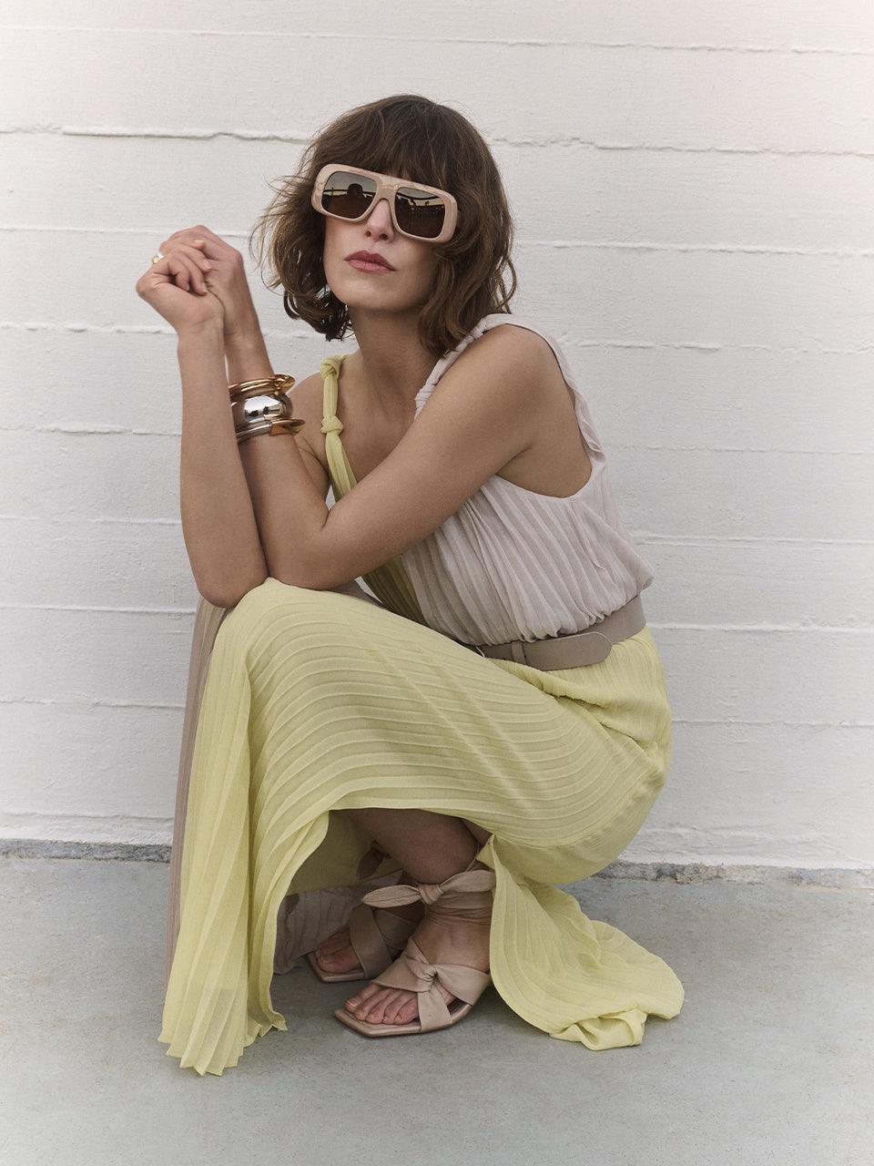 Ruelle Colorblock Dress Whisper Chalk - No22 Damplassen