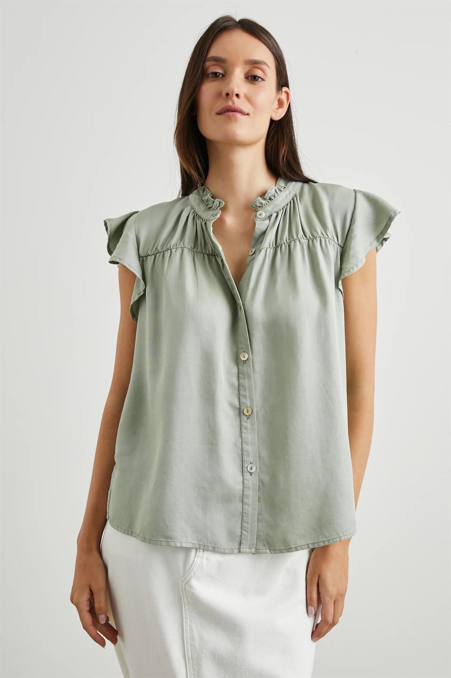 Ruthie Top Sage Denim - No22 Damplassen