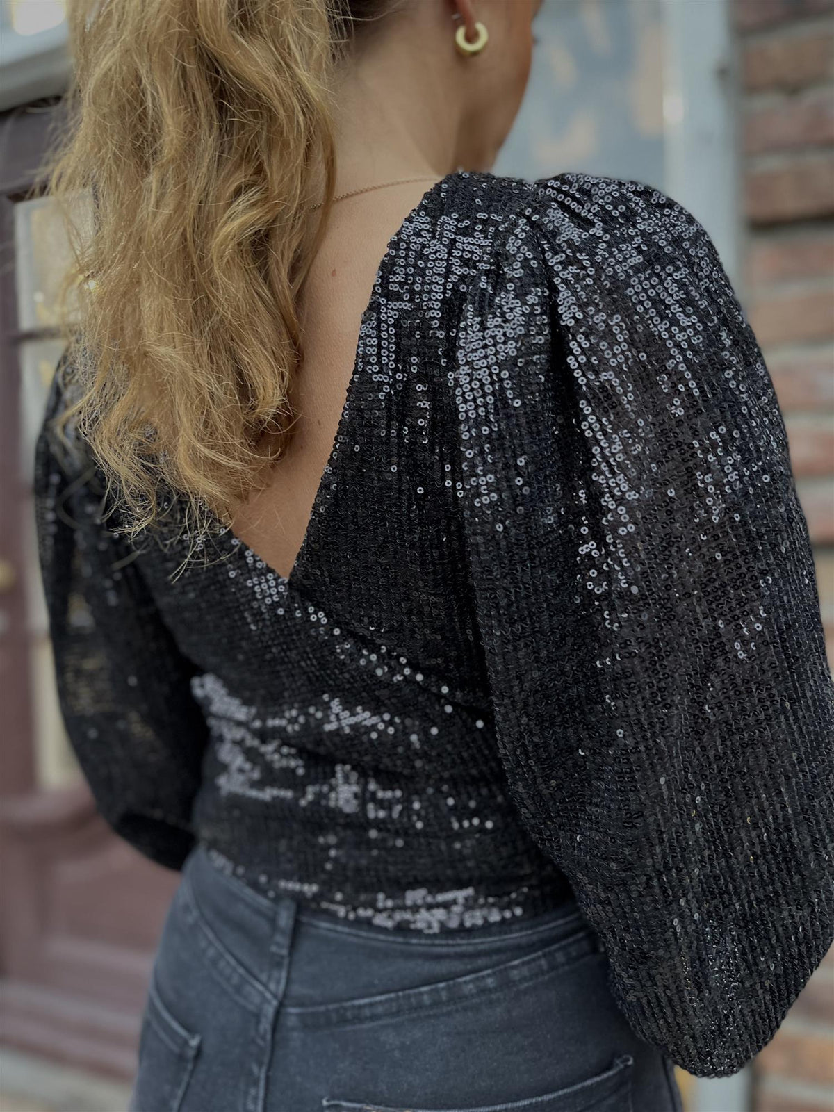 Sequins Top Black - No22 Damplassen