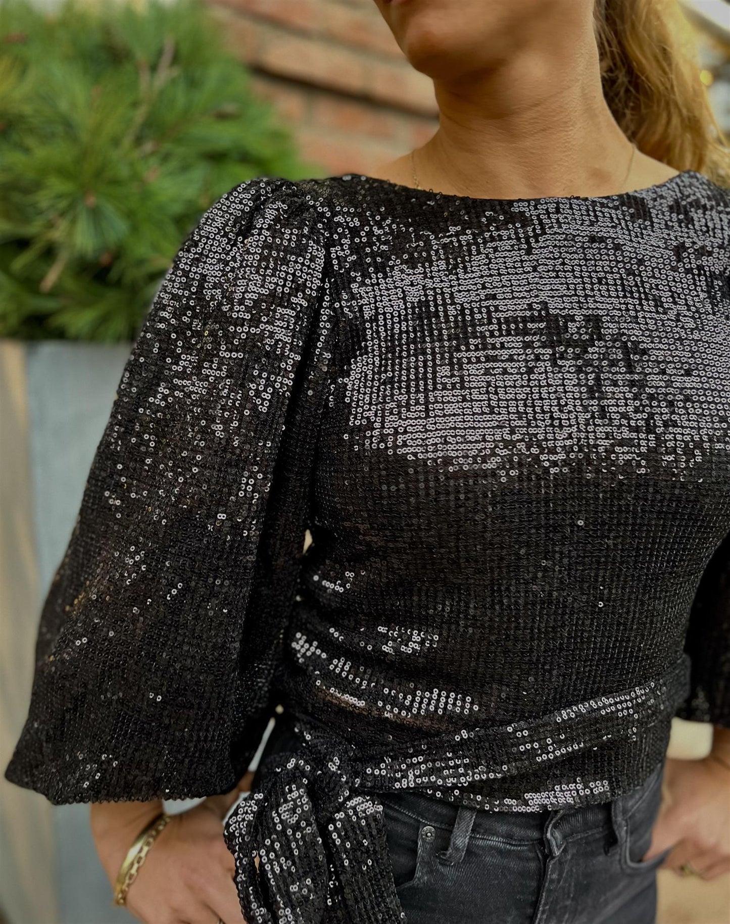 Sequins Top Black - No22 Damplassen