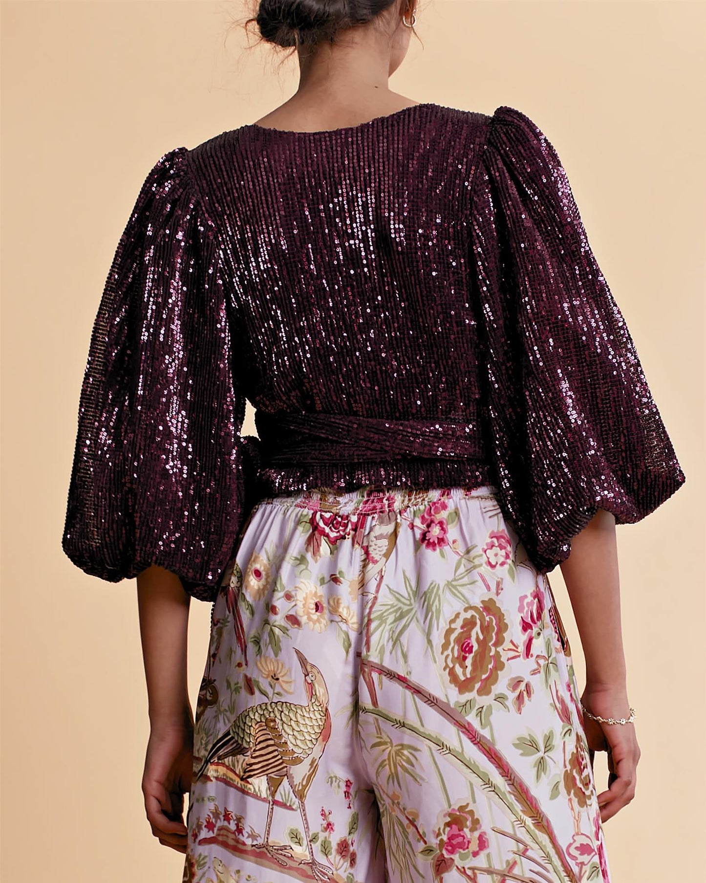 Sequins Top Plum - No22 Damplassen