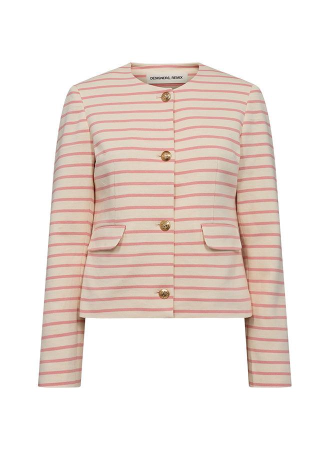 Stacy Jacket Coral Stripe - No22 Damplassen