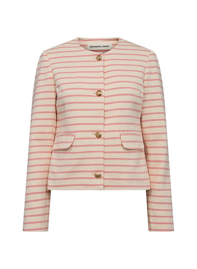 Stacy Jacket Coral Stripe - No22 Damplassen