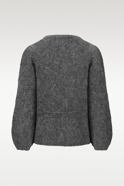Fredrikke Chunky Cardigan Charcoal