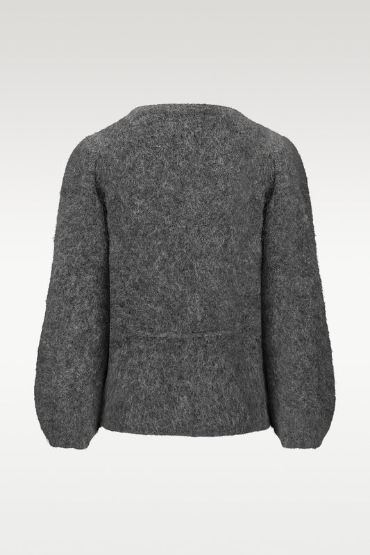 Fredrikke Chunky Cardigan Charcoal