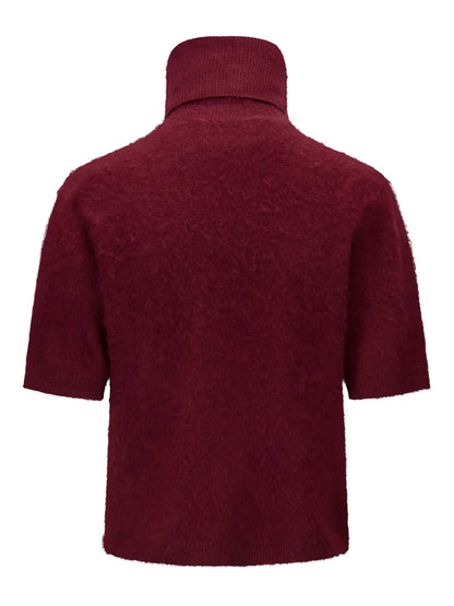 Sunniva Brushed Tee Burgundy