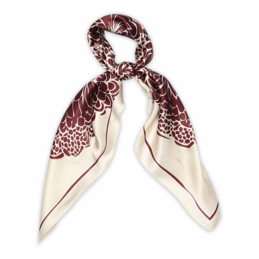 Lacey Silk Scarf Plum Mahogany