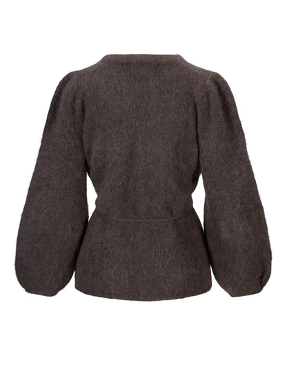 Fredrikke Chunky Cardigan Dark Brown