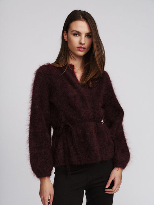 Fredrikke Chunky Cardigan Oxblood