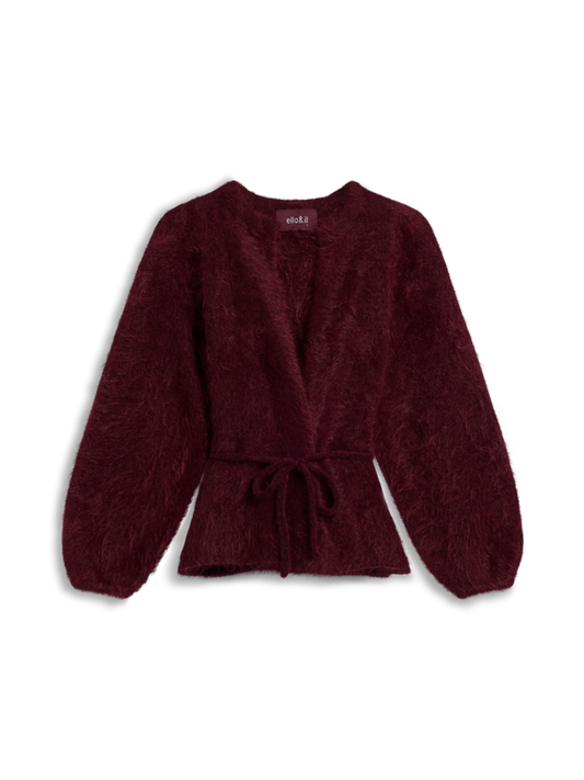 Fredrikke Chunky Cardigan Oxblood