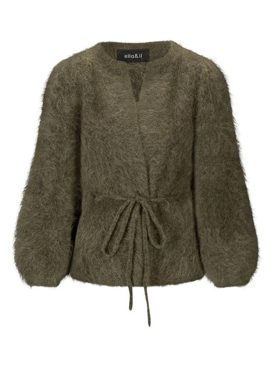 Fredrikke Chunky Cardigan Moss Green