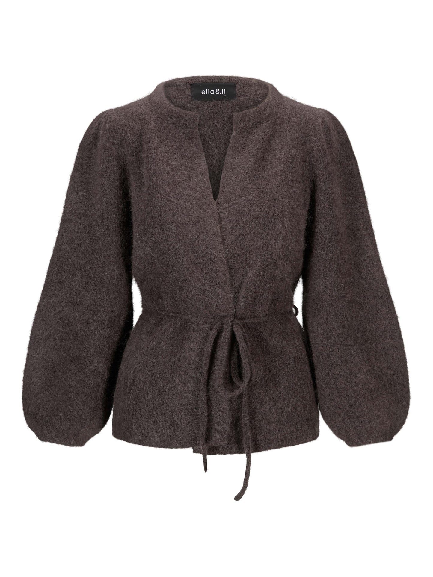 Fredrikke Chunky Cardigan Dark Brown