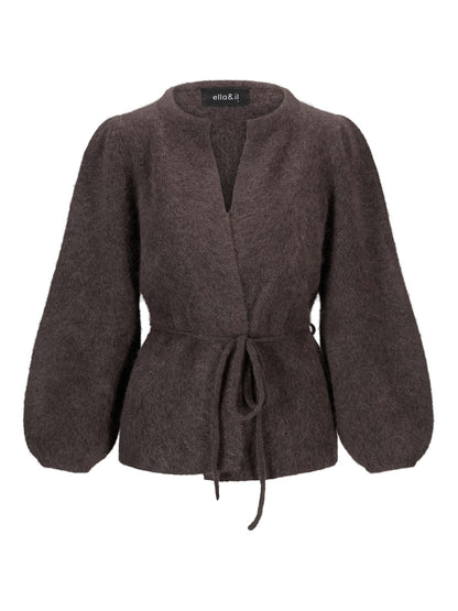 Fredrikke Chunky Cardigan Dark Brown