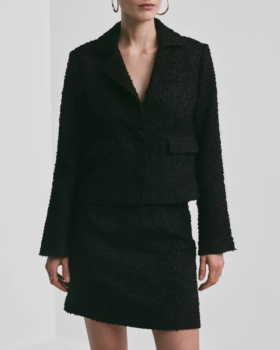 Bouclé Jacket Black