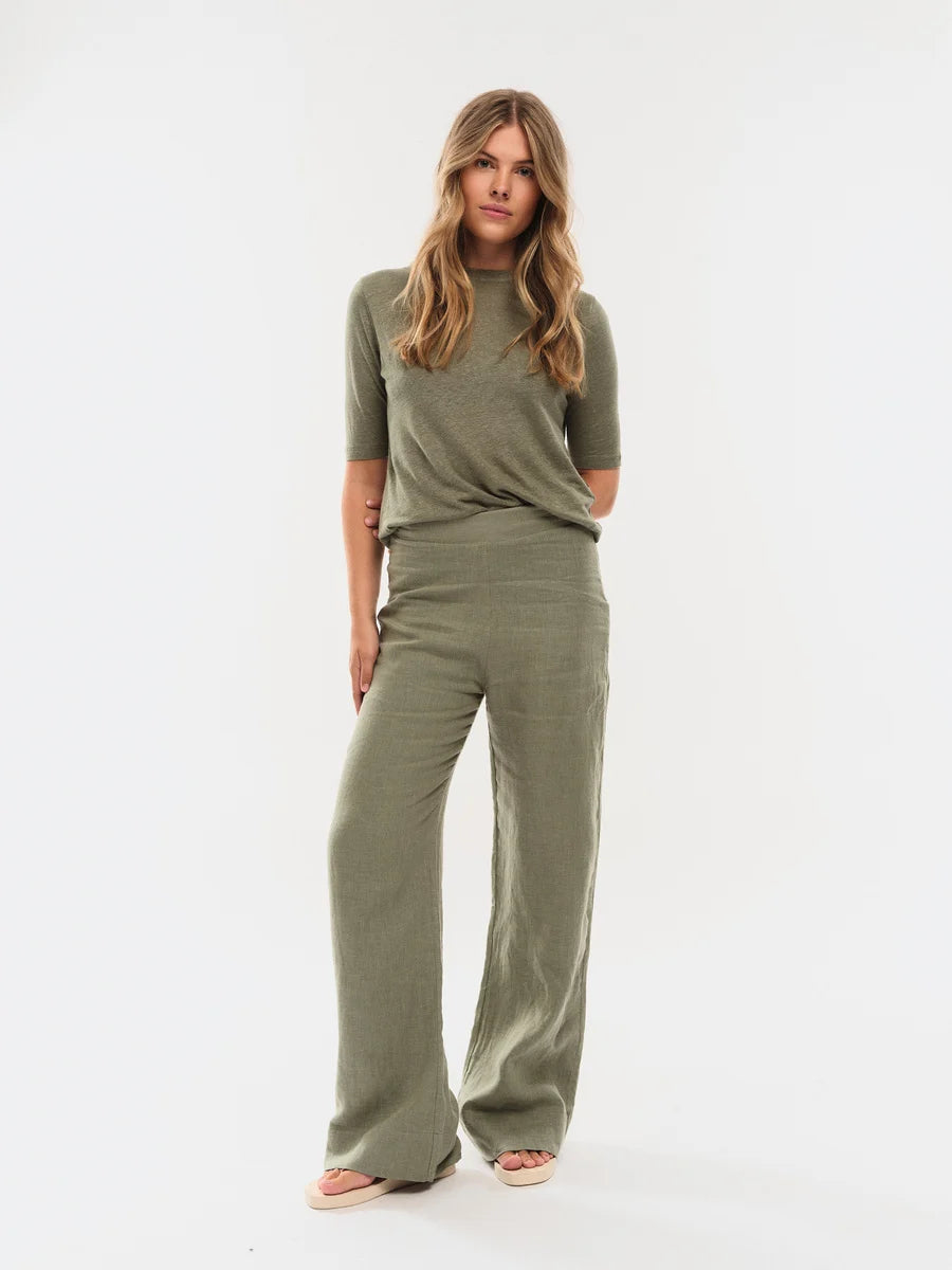 Molly Linen Pants Green