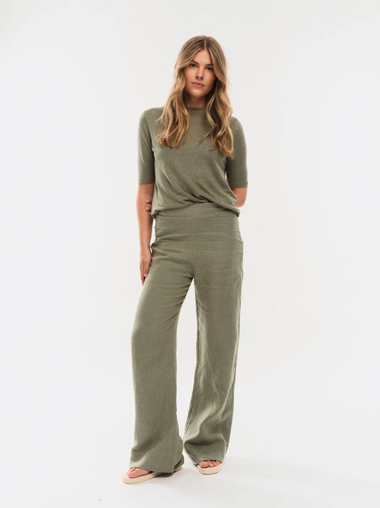 Molly Linen Pants Green